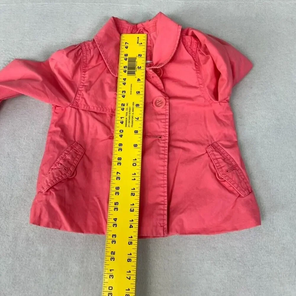 Baby Gap Trench Coat Baby Girls Toddler 4T Pink Chino Lined